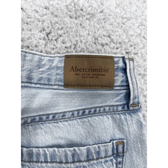 Abercrombie & Fitch Kids Jeans Girl 9/10 Short Hi-Rise Ultra Wide Leg Light Wash - Picture 9 of 10